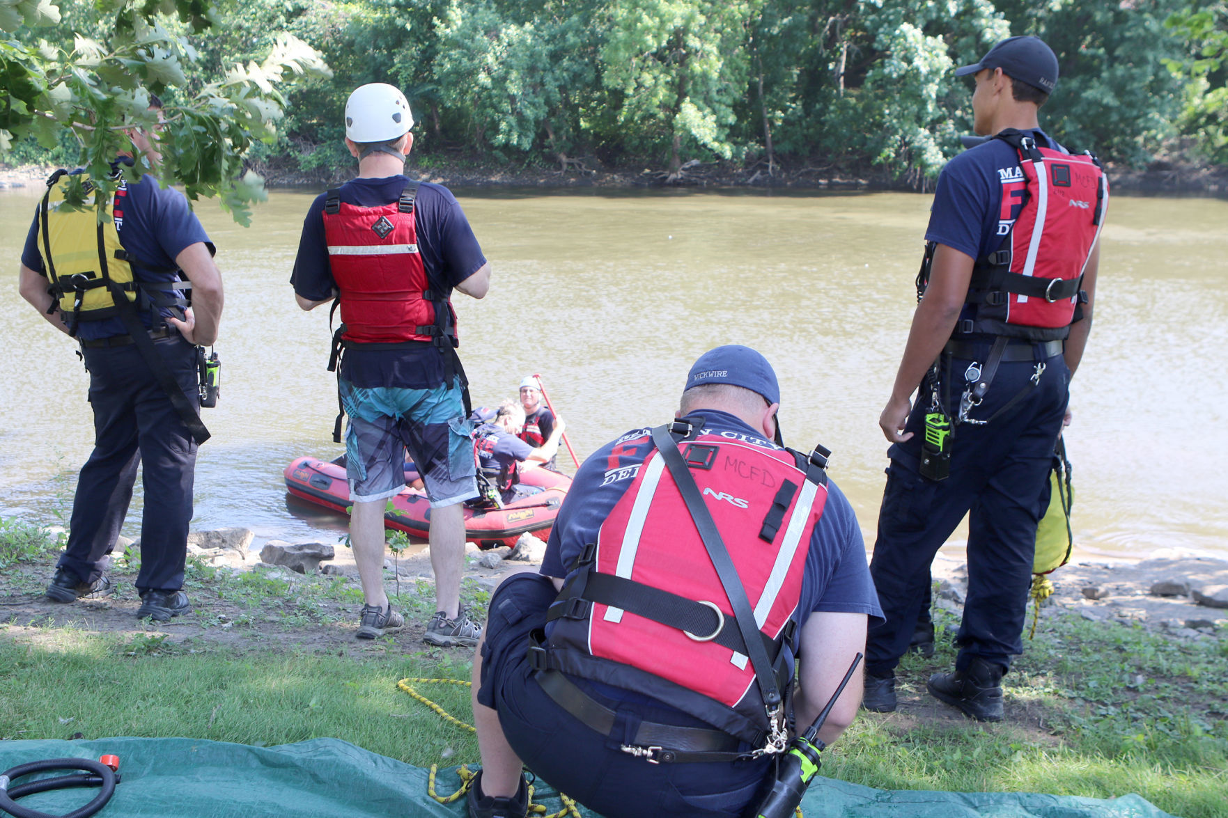 Mason City Fire Dept. water training-3
